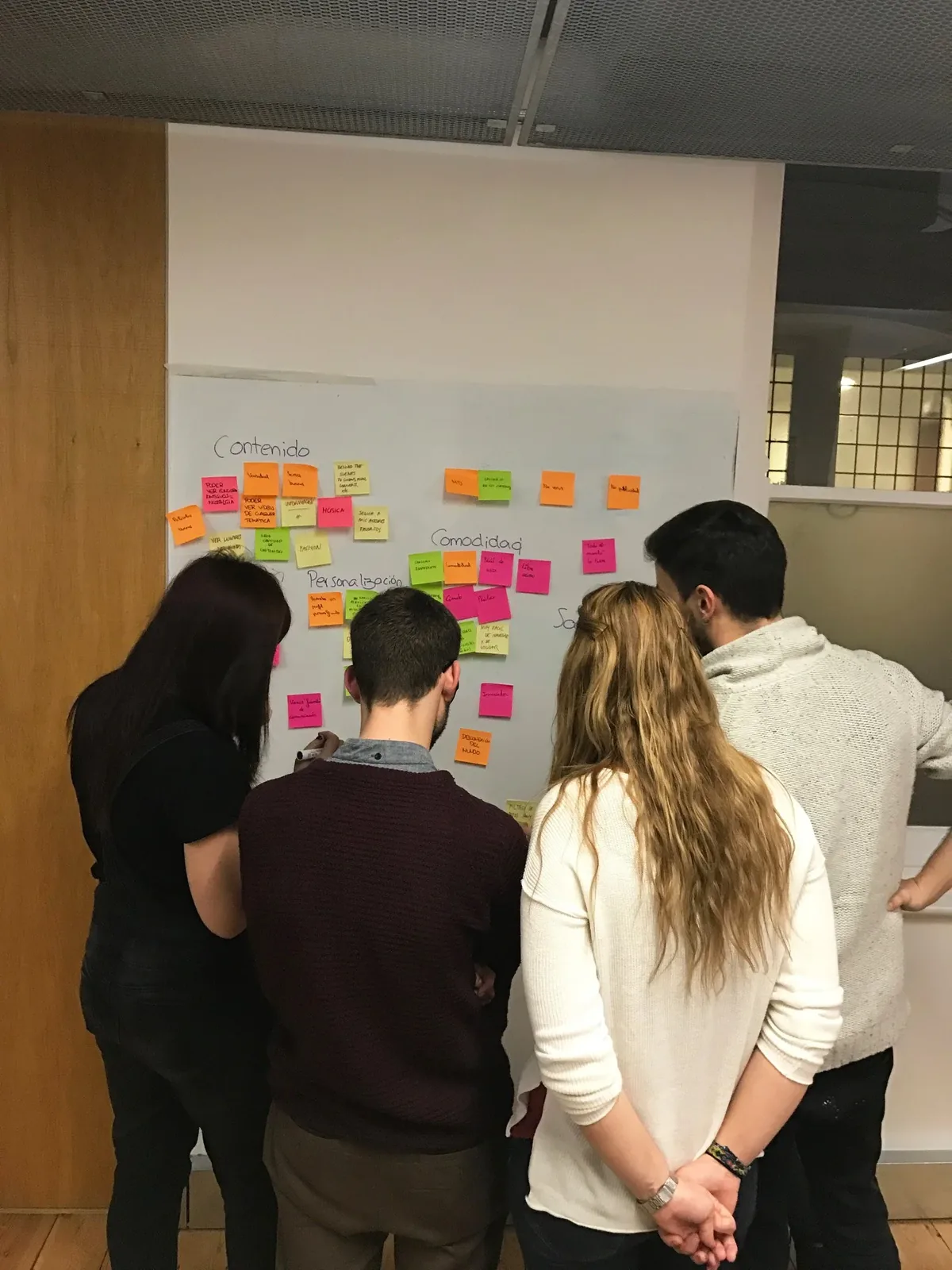 Grouping the sticky notes into themes