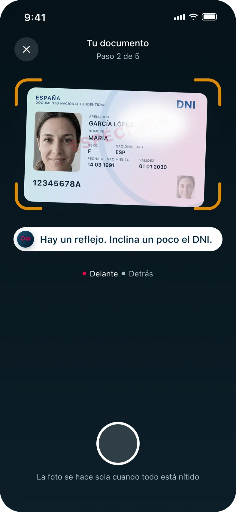 Glare on the ID: tilt it a little