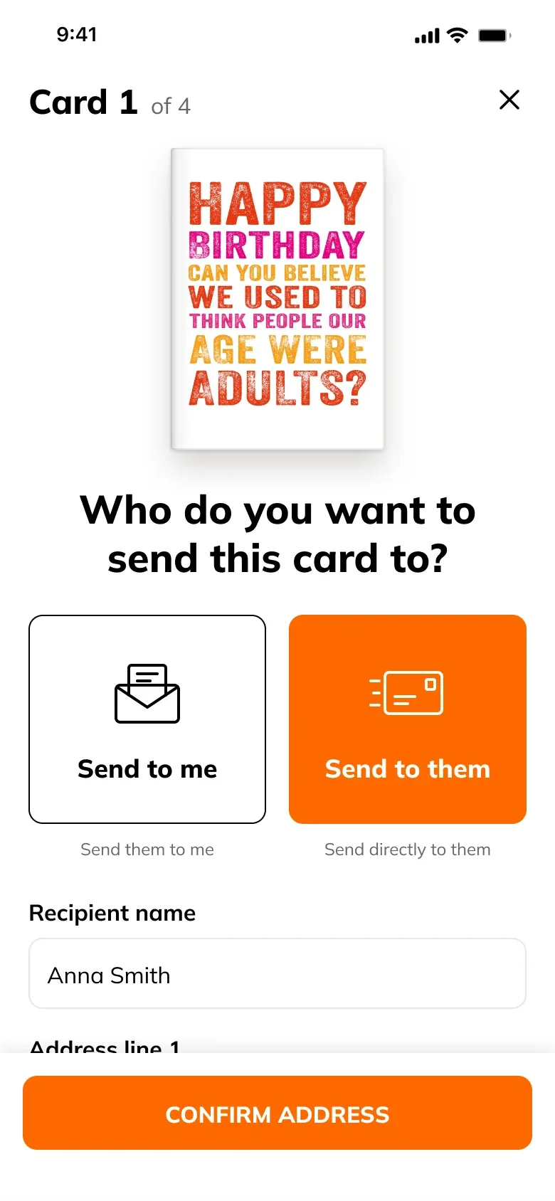 Card 1 of 4: who it's for and where it goes